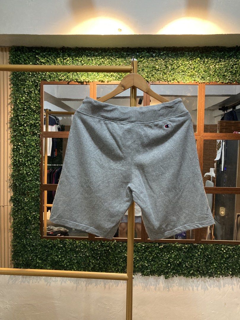Champion Grey Sweat Shorts (Category: Shorts) located in Trece Martires City. Submitted by thriftkoto.91 (Listing ID 1463700217, Image 2). Description: - Grey Champion sweat shorts - Elastic waistband with drawstring - Classic Champion logo on left leg - Comfortable and casual - Ideal for lounging, workouts, and everyday wear.