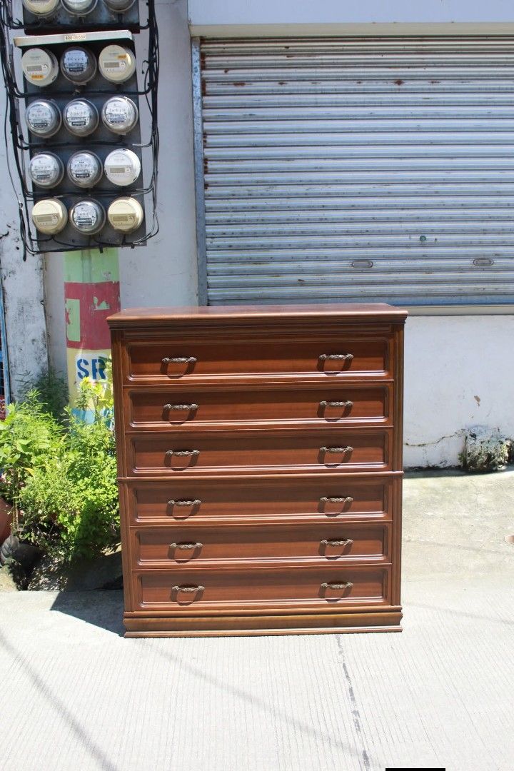 Chest Drawer (Category: Shelves, Cabinets & Racks) located in Meycauayan. Submitted by marygracecasimiro (Listing ID 1463742070, Image 2). Description: Wooden Chest of Drawers 6 pull-out drawers L:41 ¾ • W:18 • H:48 inches 9,400 pesos only💚 #highlights #followersandnonfollowers.
