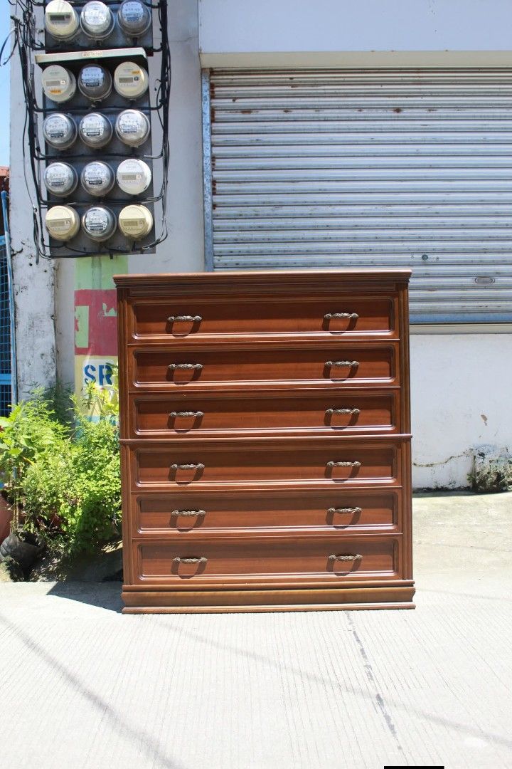 Chest Drawer (Category: Shelves, Cabinets & Racks) located in Meycauayan. Submitted by marygracecasimiro (Listing ID 1463742070, Image 1). Description: Wooden Chest of Drawers 6 pull-out drawers L:41 ¾ • W:18 • H:48 inches 9,400 pesos only💚 #highlights #followersandnonfollowers.