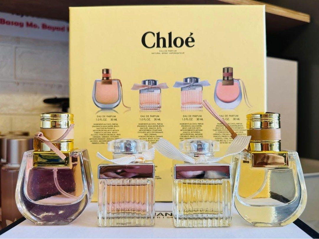 CHLOE 4x30 ML PERFUME GIFT SET | PREMIUM QUALITY (Category: Fragrance & Deodorants) located in Quezon City. Submitted by embere_shop (Listing ID 1463558200, Image 1). Description: 📌 Perfect for yourself or as a gift! ✨ Whether you’re treating yourself or looking for a gift for birthdays and any special occasion, this is a great choice. 💗 The scent is very close to 0G and long-lasting, perfect if you want something that smells premium without go