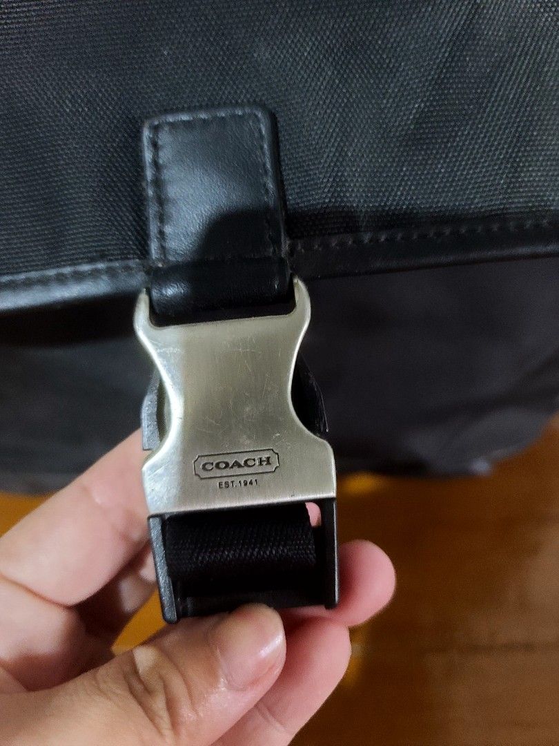 Coach Black Backpack 18 x 12 Inches (Category: Backpacks) located in Baguio. Submitted by phoeberose33384 (Listing ID 1463739421, Image 3). Description: - Authentic Black Coach Backpack - Dimensions: 18 inches (height) x 12 inches (width) - Secure buckle closure on front flap - Genuine leather Coach tag inside - Ideal for everyday use - Ample storage for your essentials.