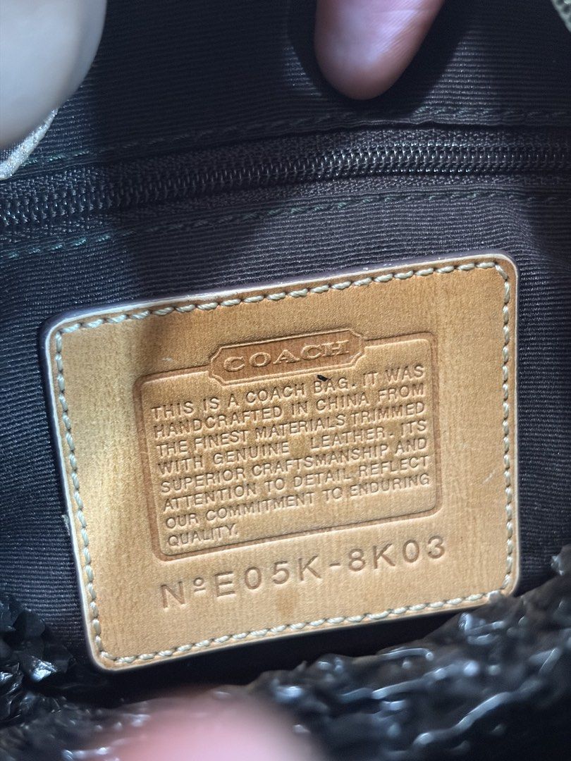 Coach Hampton Hobo Bag (Category: Luxury Bags & Wallets) located in Manila. Submitted by cb_curations (Listing ID 1463712048, Image 3). Description: Vintage but modern design 🎀 - Classic Coach hobo bag - Signature monogram canvas with tan leather trim - Buckle closure at the front flap With signs of use (water marks, aged leather, minimal cracks). No rubs/runs. This is a vintage bag, please expect some normal signs of use. .