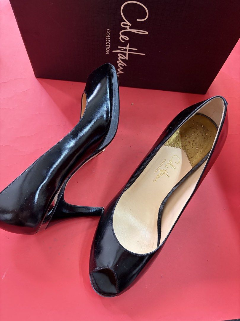 Cole Haan black peep toe pumps (Category: Heels) located in Manila. Submitted by urbanwear (Listing ID 1463672314, Image 2). Description: .