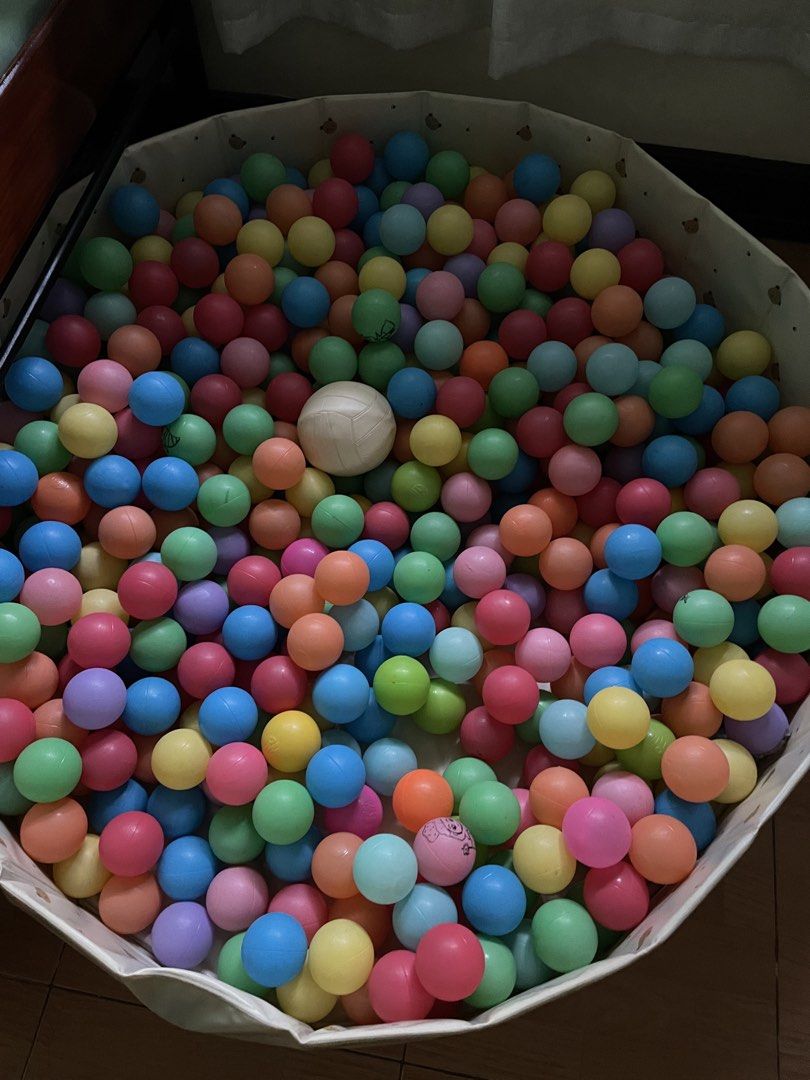Colorful Play Ballpit Balls (Category: Kids Toys) located in Quezon City. Submitted by mdsiazon (Listing ID 1463687302, Image 1). Description: - Colorful play balls in a bin - Ideal for kids' play areas or ball pits - Includes one white ball - Plenty of balls for endless fun - Ready for a new home.