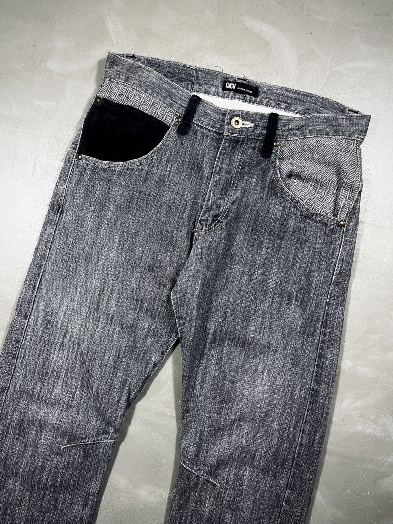 Concave Attempt Cinch Back Patchwork Pockets Denim Jeans (Category: Jeans) located in Baguio. Submitted by highland.archives (Listing ID 1463740582, Image 3). Description: Concave pants Pristine condition Waistline: 32" Knee: 8" Thighs: 9.5" Inseam: 31" Full length: 41" Opening: 8".