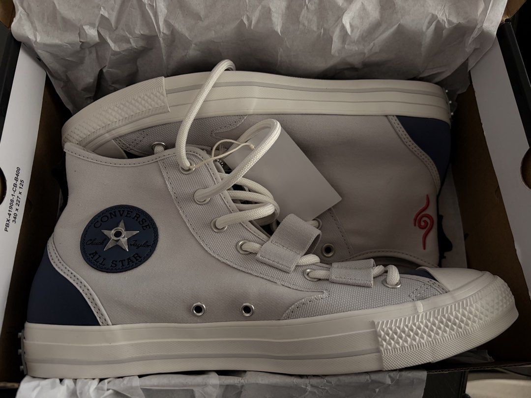 Converse Chuck 70 High Top Naruto Shippuden "Dark Waters" (Category: Sneakers) located in Paranaque City. Submitted by wynnb (Listing ID 1463570016, Image 1). Description: - Converse Chuck 70 High Tops - Naruto Shippuden 'Dark Waters' Collaboration - Size: Men's 12 / Women's 14 - Condition: Brand New - Includes Original Box - A must-have collectible for any Naruto enthusiast!.