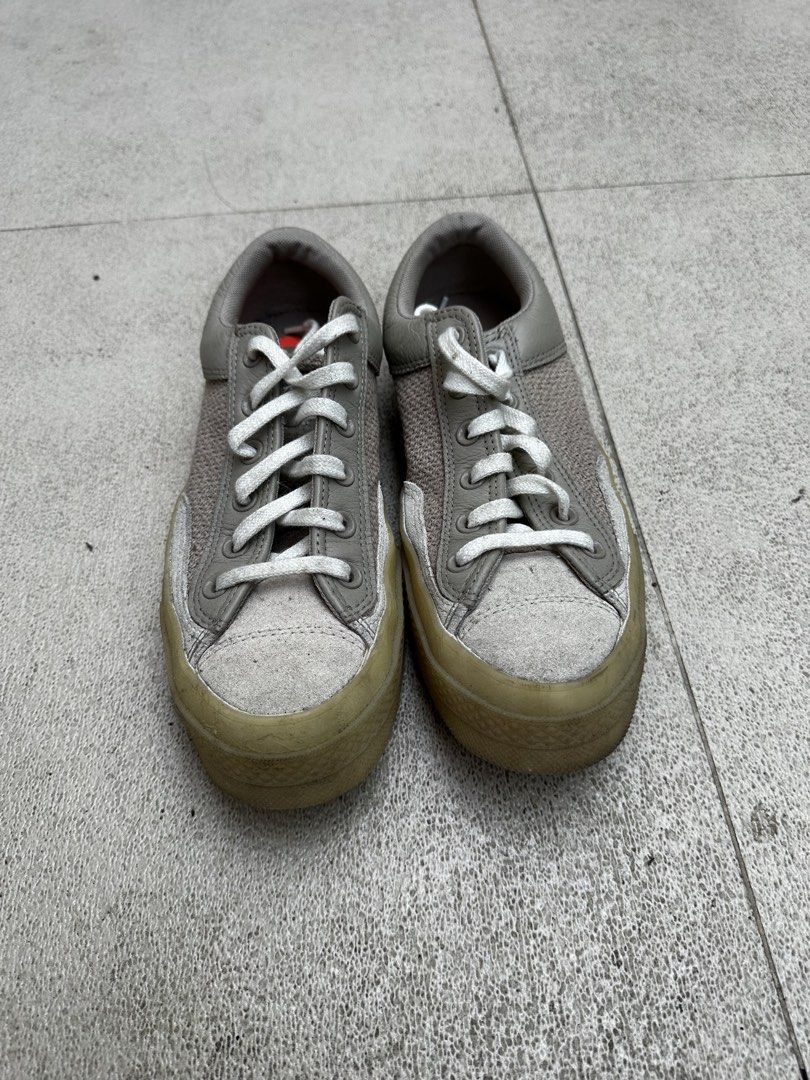 Converse Chuck Taylor All Star Grey Sneakers (Category: Sneakers) located in Quezon City. Submitted by jareddeuna (Listing ID 1463562179, Image 1). Description: - Grey Converse Chuck Taylor Sneakers - Unisex Size: 7.5 UK / 41 EUR / 26cm - Material: Leather and textile upper, rubber sole - Origin: Made in Vietnam - Condition: Shows some signs of wear on soles and toe caps - Laces: White - Ideal for: Casual wear.
