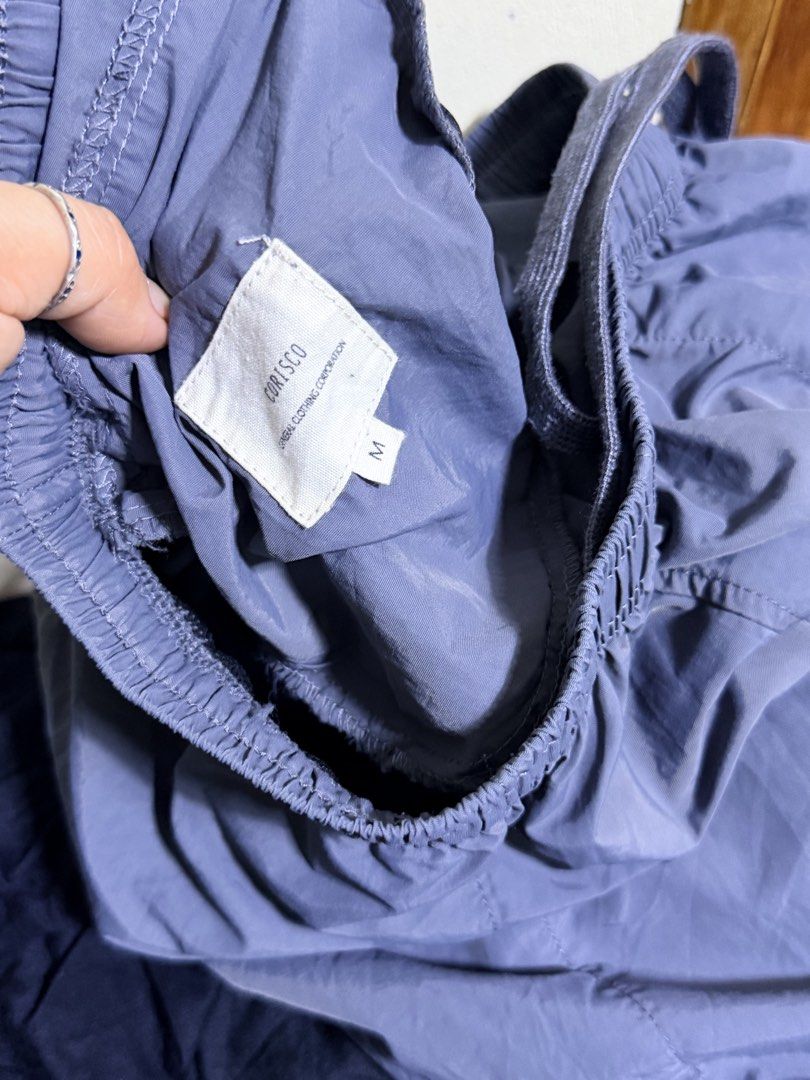Corisco Shorts Size M - grey (Category: Shorts) located in Paete. Submitted by skydruemadison (Listing ID 1463700352, Image 3). Description: - Brand: COrisco - Color: Blue - Size: Medium (M) - Features: Elastic waistband with drawstring, back pocket - Material: Lightweight, suitable for casual wear or sports - Condition: Selling as no longer needed.
