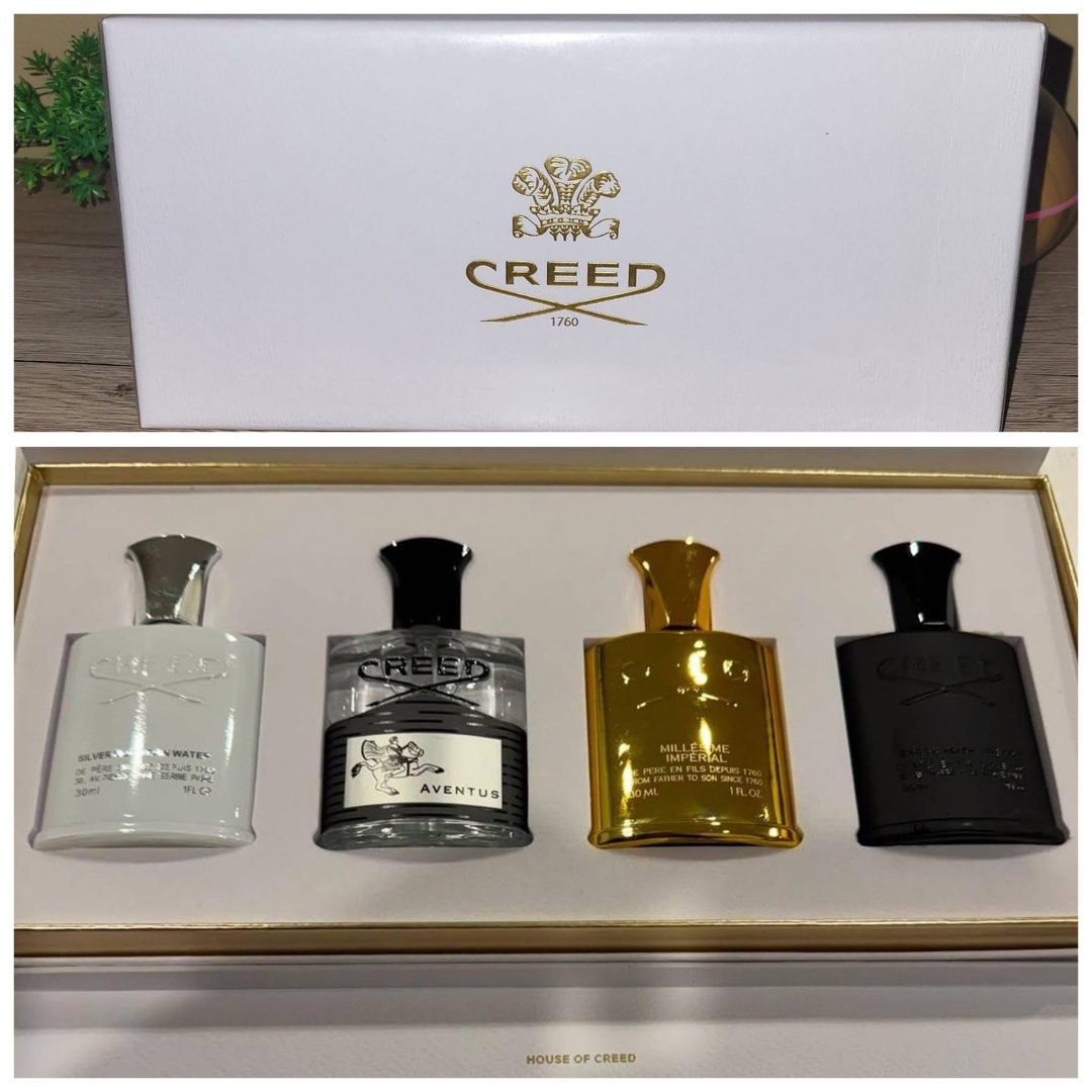 CREED 4x30ML PERFUME GIFT SET | PREMIUM QUALITY (Category: Fragrance & Deodorants) located in Quezon City. Submitted by embereshop2 (Listing ID 1463561991, Image 1). Description: 📌 Perfect for yourself or as a gift! ✨ Whether you’re treating yourself or looking for a gift for birthdays and any special occasion, this is a great choice. 💗 The scent is very close to 0G and long-lasting, perfect if you want something that smells premium without goi
