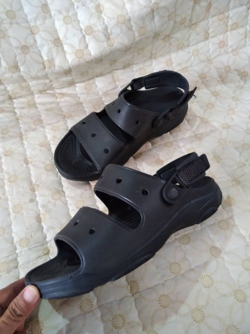 Crocs Classics All Terrain Sandals Size 9 (Category: Slippers & Slides) located in Zamboanga. Submitted by nurbya898048 (Listing ID 1463606986, Image 2). Description: Black Crocs sandals. Two strap design with adjustable heel strap. Comfortable and durable. Great for casual wear or outdoor activities. Easy to clean. Ready for a new owner. Size us9 eur42 cm27 Black color way Rubber materials Presentable Size of usage Check all photos for details 1
