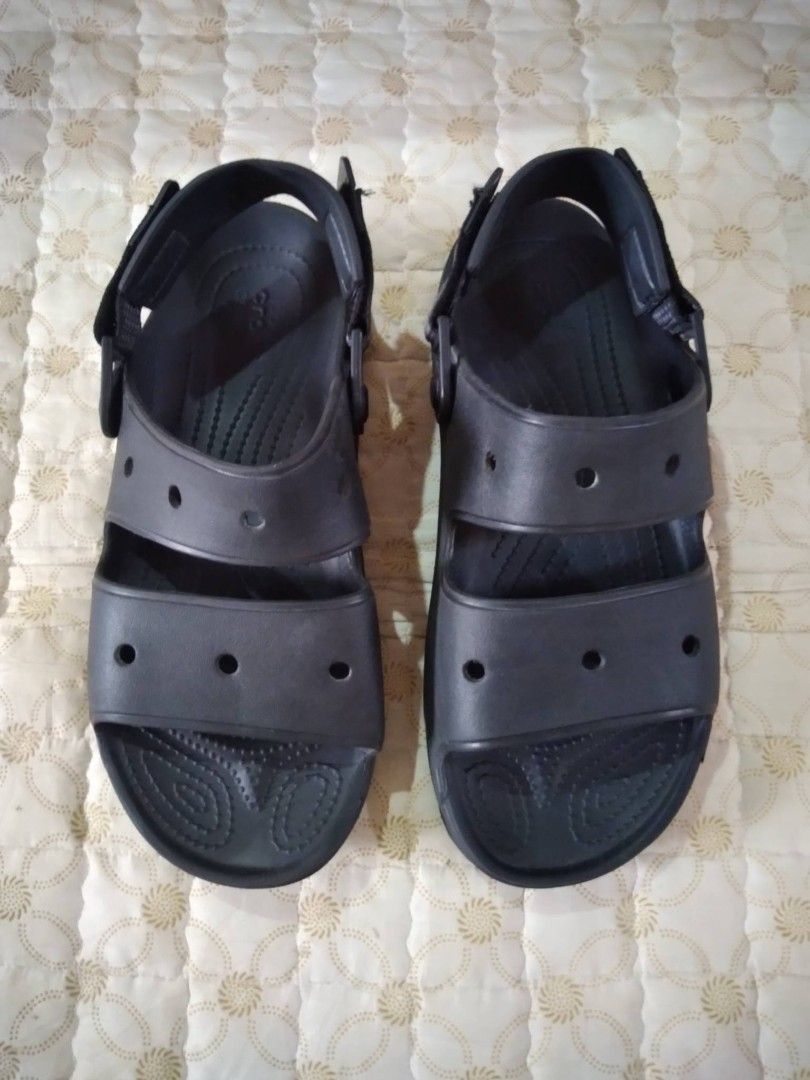 Crocs Classics All Terrain Sandals Size 9 (Category: Slippers & Slides) located in Zamboanga. Submitted by nurbya898048 (Listing ID 1463606986, Image 1). Description: Black Crocs sandals. Two strap design with adjustable heel strap. Comfortable and durable. Great for casual wear or outdoor activities. Easy to clean. Ready for a new owner. Size us9 eur42 cm27 Black color way Rubber materials Presentable Size of usage Check all photos for details 1