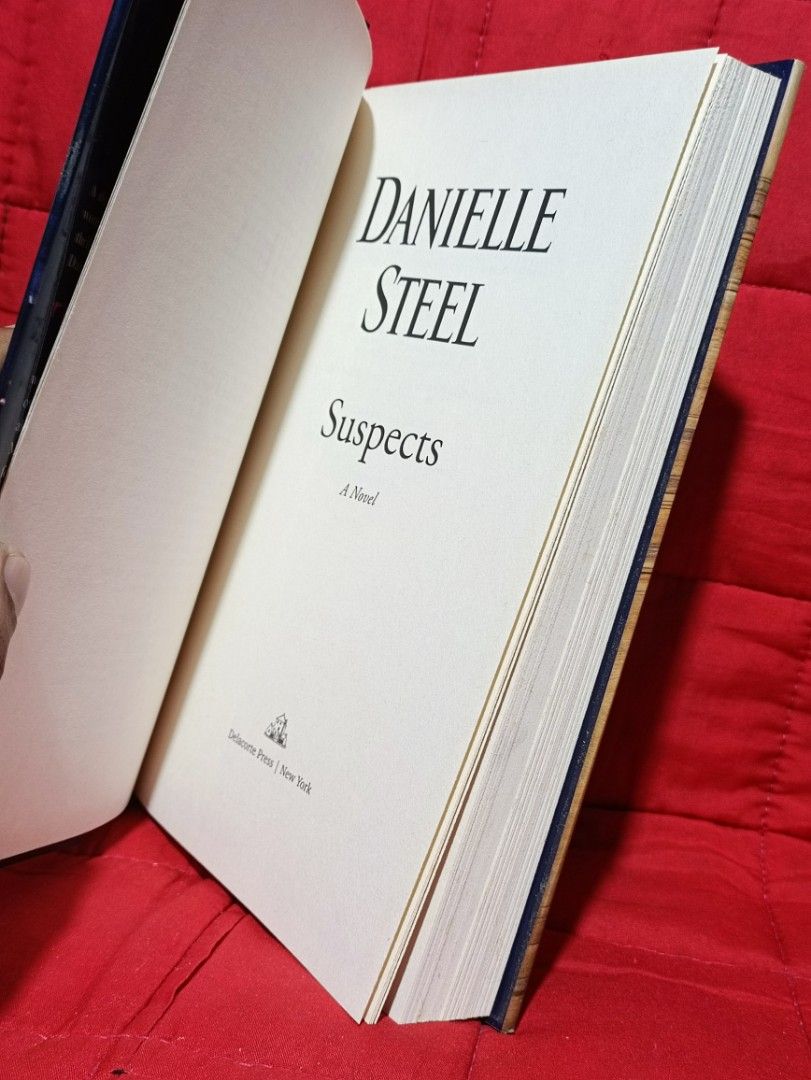 Danielle Steel Suspects A Novel Paperback Book (Category: Storybooks) located in Manila. Submitted by krishna_ayanami (Listing ID 1463687514, Image 2). Description: - Title: Suspects by Danielle Steel - Format: Paperback - Publisher: Delacorte Press, New York - Condition: Pages are clean, binding is solid - Genre: Gripping suspenseful fiction - Ideal for: Fans of suspense and Danielle Steel novels.