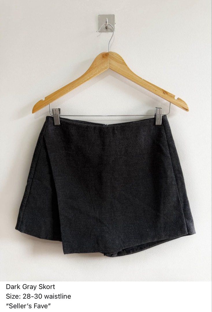 Dark Gray Skort - Size 28-30 Waistline (Category: Skirts) located in Paranaque City. Submitted by closetcoph (Listing ID 1463607956, Image 1). Description: - Dark gray skort - Fits waistline 28-30 inches - Seller's favorite piece - Simple and versatile design - Great for casual outings or dressing up.