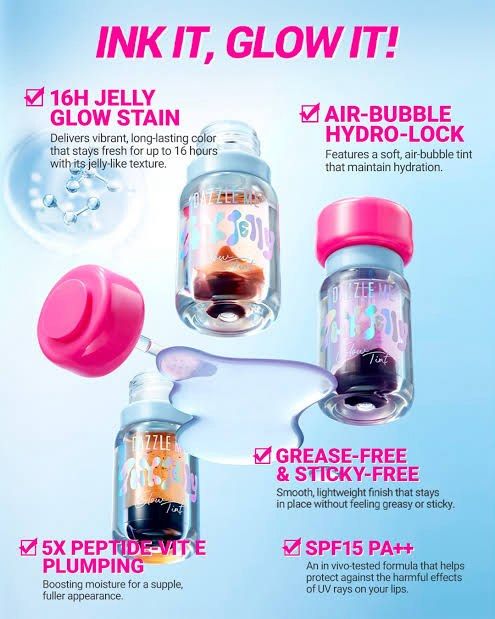 Dazzle Me Ink Jelly Glow Tint (Category: Makeup) located in Manila. Submitted by nhycxnixx (Listing ID 1463695935, Image 2). Description: Dazzle me Ink Jelly Glow Tint 4 shades available 140 pesos each.
