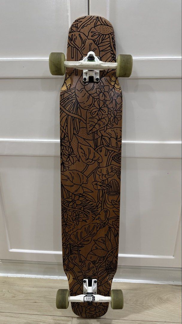 Decathlon LB Dance 100 Forest Longboard 117cm (Category: Skates, Rollerblades & Scooters) located in Quezon City. Submitted by niksellsss (Listing ID 1463700357, Image 1). Description: Decathlon LB Dance 100 Forest longboard. Selling because I’m decluttering and switching to a cruiser. * Approx. 117 cm long / 23 cm wide * 65mm wheels * 80A wheel hardness * ABEC 7 bearings * Long deck suitable for cruising and longboard dancing * Forest / tropical