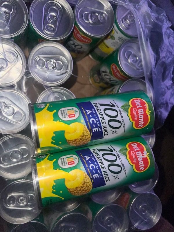 Del Monte Juice Drinks (Category: Beverages) located in Caloocan City. Submitted by angge0427ph (Listing ID 1463651630, Image 1). Description: Del Monte Juice Drinks for sale! Available in 1L cartons (Pineapple Orange, Four Seasons, Mango) and canned packs. Perfect for parties or stocking up. Message for details!.