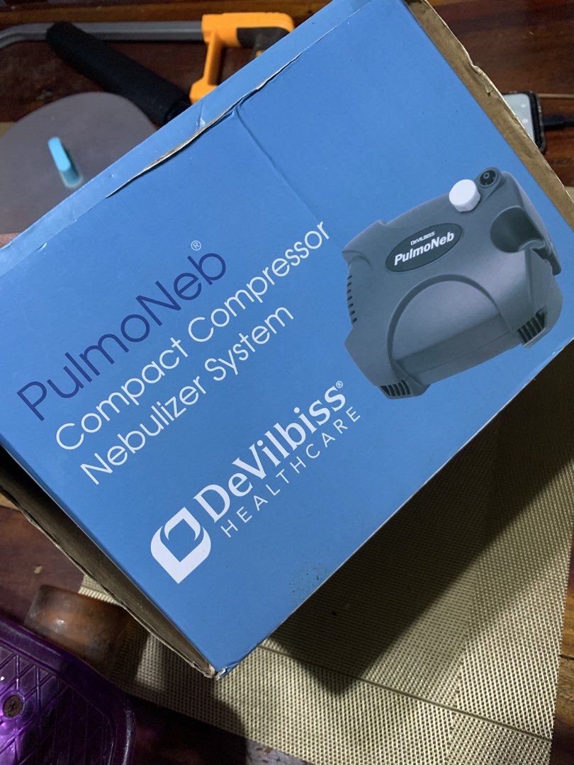 DeVilbiss PulmoNeb Compact Compressor Nebulizer System (Category: Medical Supplies & Tools) located in Paranaque City. Submitted by declutterby4angels (Listing ID 1463727719, Image 3). Description: - DeVilbiss PulmoNeb compact compressor nebulizer system - Designed in USA - Portable and efficient for respiratory therapy - Ideal for home use - Makes breathing treatments easy.