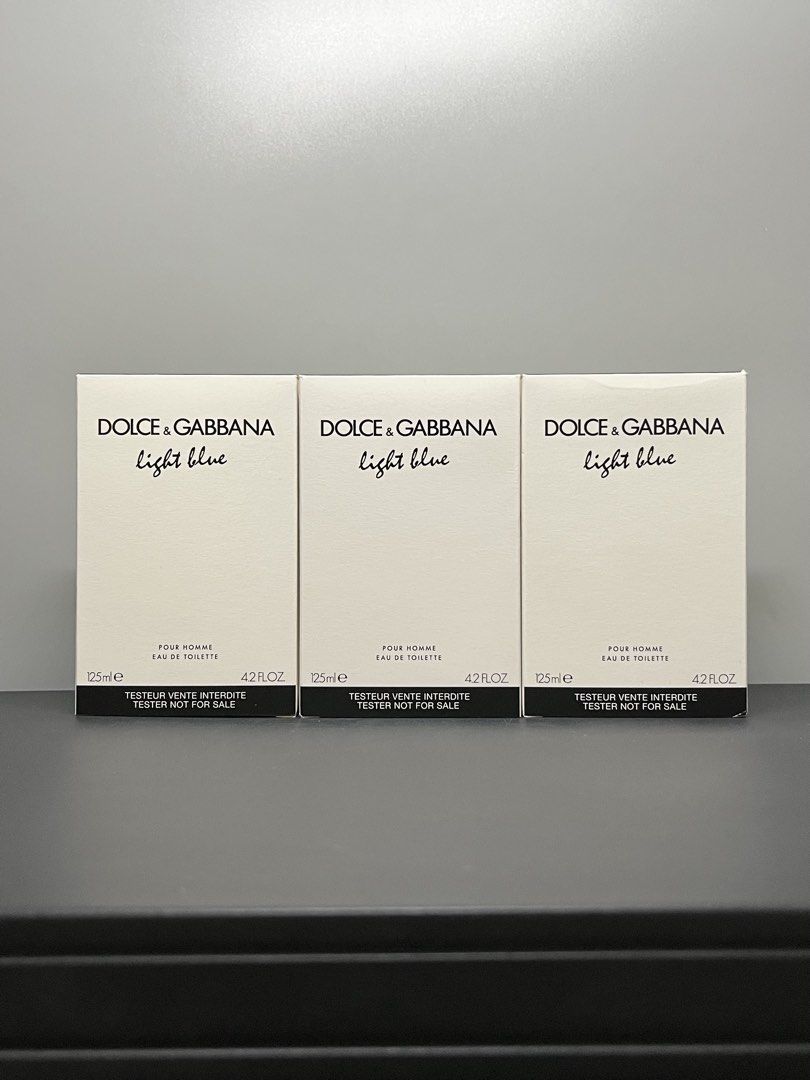 D&G Light Blue Pour Homme 125ml (Category: Fragrance & Deodorants) located in Manila. Submitted by perfumeria0724 (Listing ID 1463599441, Image 3). Description: Original Tester Box Brandnew Sampaloc Manila 📍 Disclaimer: We guarantee the authenticity of all products. Brand names and trademarks belong to their respective owners. We are not affiliated with or endorsed by any designer brand..