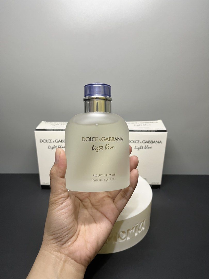D&G Light Blue Pour Homme 125ml (Category: Fragrance & Deodorants) located in Manila. Submitted by perfumeria0724 (Listing ID 1463599441, Image 2). Description: Original Tester Box Brandnew Sampaloc Manila 📍 Disclaimer: We guarantee the authenticity of all products. Brand names and trademarks belong to their respective owners. We are not affiliated with or endorsed by any designer brand..