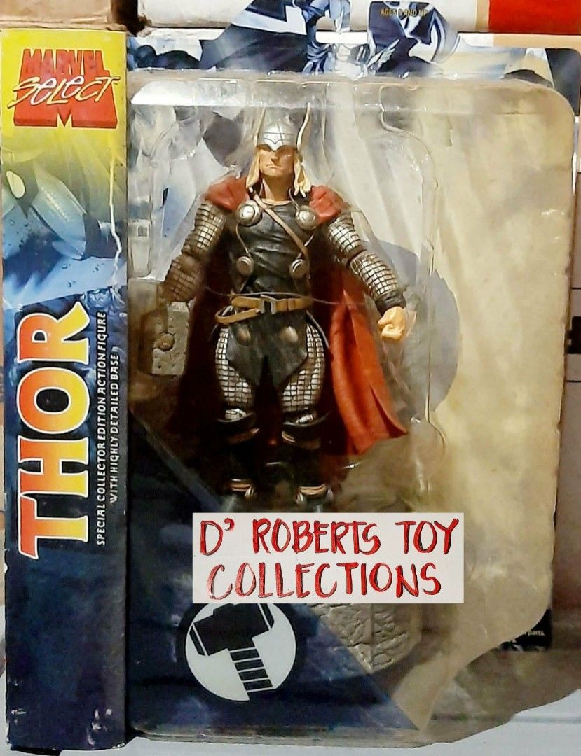 Diamond Select Toys Marvel Select (Category: Action & Battle Toys) located in Liloan. Submitted by angelyneroberts_171329 (Listing ID 1463615248, Image 2). Description: FOR SALE Diamond Select Toys Marvel Select Thor Action Figures DESCRIPTION : - Ultimate Thor special collector's edition action figure from 2004. Featuring the character in his Ultimate Marvel appearance with a detailed display base and hammer. - Thor action figure was originally 