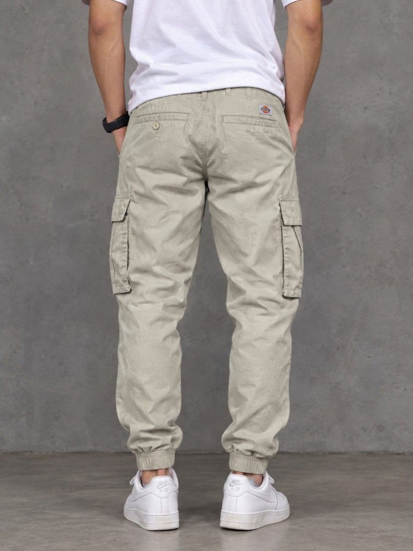 Dickies 1922 Cargo Pants Beige (Category: Jeans) located in Tagoloan. Submitted by trueocean.8cd0d0 (Listing ID 1460776357, Image 1). Description: - Dickies beige cargo pants - Multiple pockets with snap button closures - Elasticated cuffs at the ankles - Button fly closure - Ideal for casual wear or work - size 32 - Length 38.