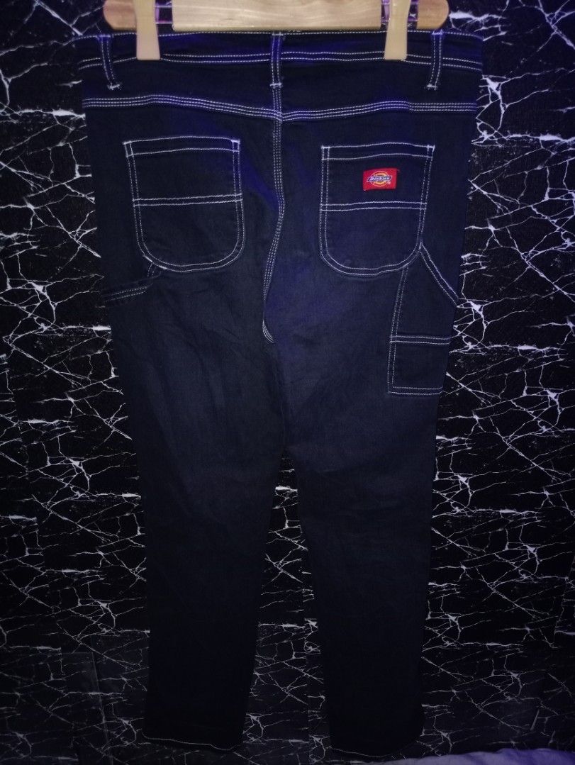 Dickies Carpenter Black Jeans with White Stitching (Category: Jeans) located in Manila. Submitted by naixhrift (Listing ID 1462871101, Image 1). Description: -Dickies Classic Carpenter jeans - White contrast stitching throughout - Size MEDIUM - Length 42 - Waist 34 to 36 No Issue 1200 plus ship jnt courier payment on gcash for trusted only.