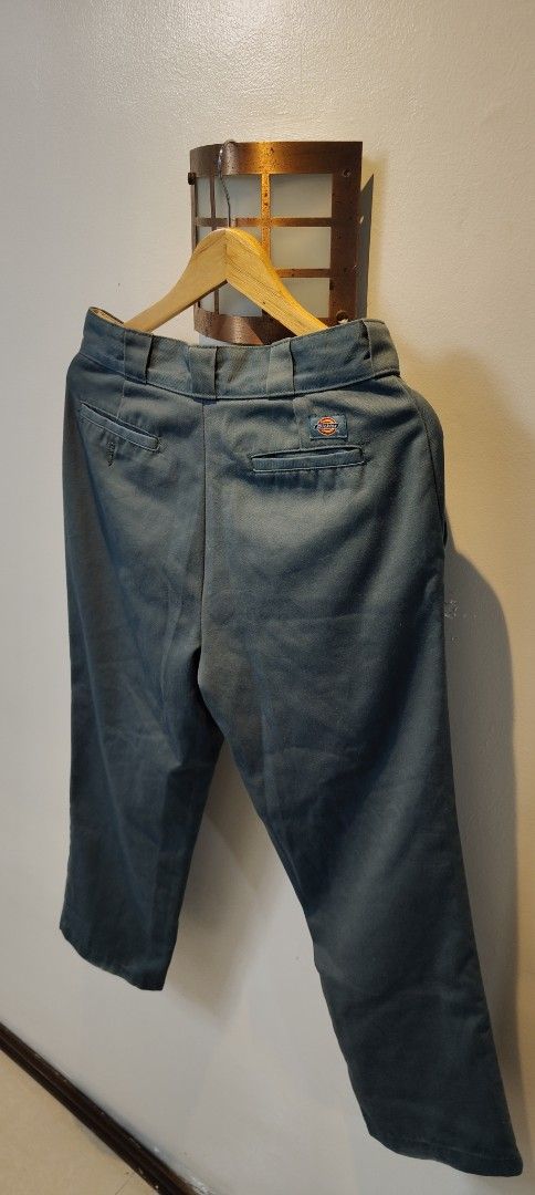Dickies Urban Outfitters Teal Work Pants (Category: Trousers) located in Bulacan. Submitted by adrian2325 (Listing ID 1463721065, Image 3). Description: - Dickies x Urban Outfitters collaboration - Teal color - Classic straight leg fit - Two front pockets - Two back pockets - Button and zipper closure - Ideal for everyday wear or work.