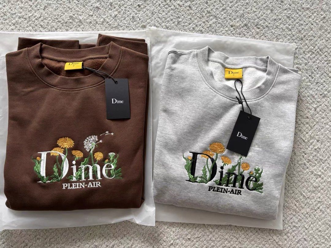 Dime MTL Crewneck Hemp grey & Choco brown (Category: Coats, Jackets and Outerwear) located in Cebu City. Submitted by ilikeyourstuff (Listing ID 1463659014, Image 1). Description: Dime Classic allergies crewneck Sweater / sweatshirt Size medium both 7500 plus shipping Authentic and brand new .
