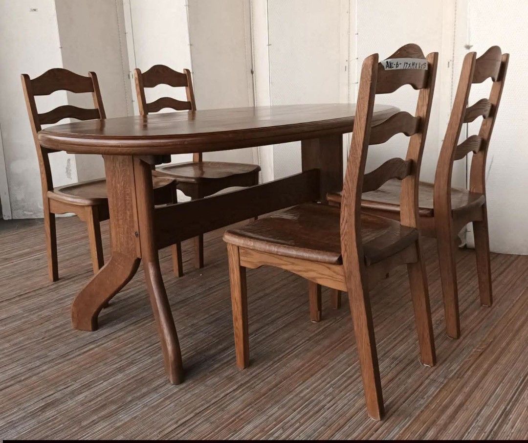 Dining Set (Category: Tables & Sets) located in Meycauayan. Submitted by marygracecasimiro (Listing ID 1463700564, Image 2). Description: 4-Seater Dining Set Solid Wood Table: L55 x W37 x H28 Chair: L17 x W19 x H16/35 Price: 17,900♥️ #highlights #followersandnonfollowers.