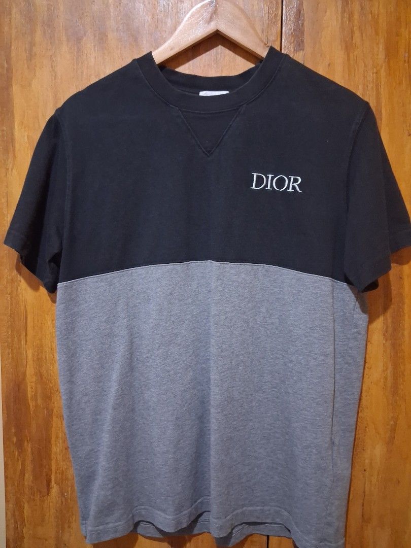 DIOR Colorblock T-Shirt (Category: Tshirts & Polo Shirts ) located in Tarlac. Submitted by dwaynebarr31837 (Listing ID 1463570630, Image 1). Description: - Authentic Dior T-shirt - Stylish black and grey colorblock design - Embroidered Dior logo on chest - Made in Italy - Size: S - Perfect addition to your Dior collection -20.5 width -27 lenght.
