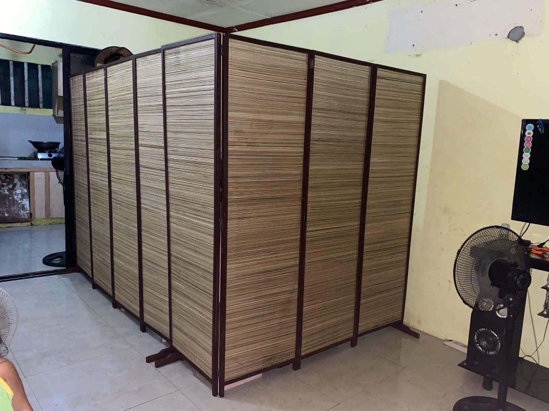 DIVIDER WALL FOLDABLE (Category: Other Home Furniture) located in Taytay. Submitted by jhuvy_ (Listing ID 1463742300, Image 3). Description: Transform your space with this elegant Japanese inspired divider partition! Perfect for adding privacy, creating separate areas, or enhancing your home with a minimalist and modern aesthetic. Its foldable design makes it easy to move, store, and position anywhere you need. 🪵 Material: Wooden Native / Fabric