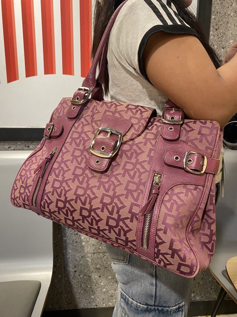 DKNY Vintage Y2k Bag (Category: Shoulder Bags) located in Subic. Submitted by jihye01 (Listing ID 1463668419, Image 3). Description: - purple mauve color - has minimal flaws ( washable ) - silver hardware has no issue - zipper all functional - last price.