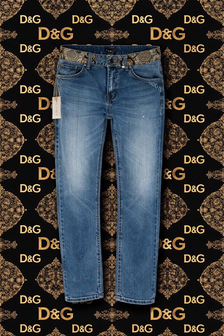 Dolce & Gabbana Patchwork Denim Jeans (Category: Jeans) located in Manila. Submitted by blaze_213 (Listing ID 1463740678, Image 2). Description: - Authentic Dolce & Gabbana jeans - Unique patchwork design with intricate patterns - Made in Italy - Classic blue denim with a modern twist - Button fly closure - Perfect statement piece.