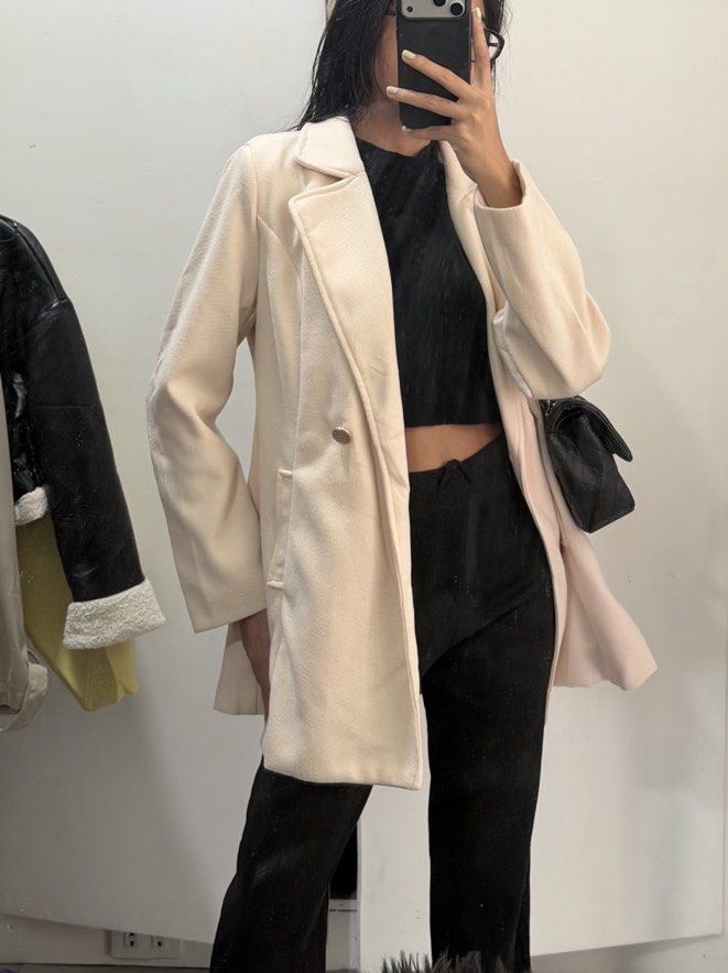 Double-Breasted Blazer wool (Category: Coats, Jackets and Outerwear) located in Pasig City. Submitted by miss_abuelita (Listing ID 1463631973, Image 2). Description: length 30” shoulder to shoulder 18” waist up to 37-38”.