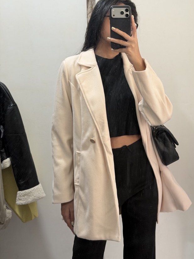 Double-Breasted Blazer wool (Category: Coats, Jackets and Outerwear) located in Pasig City. Submitted by miss_abuelita (Listing ID 1463631973, Image 3). Description: length 30” shoulder to shoulder 18” waist up to 37-38”.