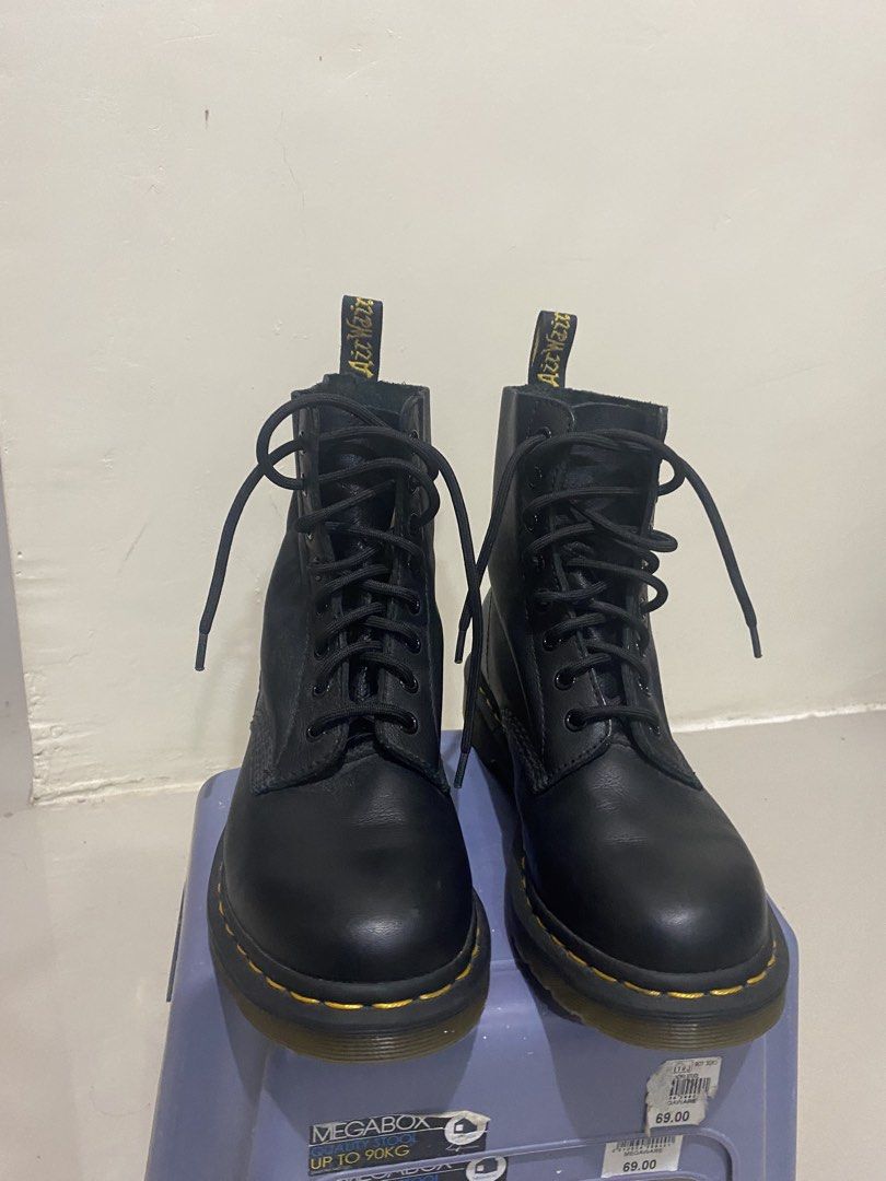 Dr. Martens 1460 Black Leather Boots (Category: Boots) located in Muntinlupa City. Submitted by shoesatbp (Listing ID 1463701501, Image 2). Description: - Classic Dr. Martens 1460 boots - Black leather - Lace-up style - Iconic yellow stitching on the sole - Wardrobe staple, great for everyday wear - Selling as no longer needed (selling for a friend).