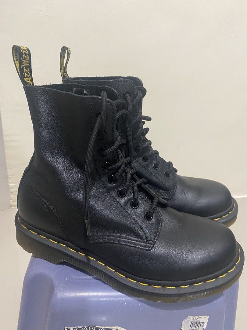 Dr. Martens 1460 Black Leather Boots (Category: Boots) located in Muntinlupa City. Submitted by shoesatbp (Listing ID 1463701501, Image 1). Description: - Classic Dr. Martens 1460 boots - Black leather - Lace-up style - Iconic yellow stitching on the sole - Wardrobe staple, great for everyday wear - Selling as no longer needed (selling for a friend).