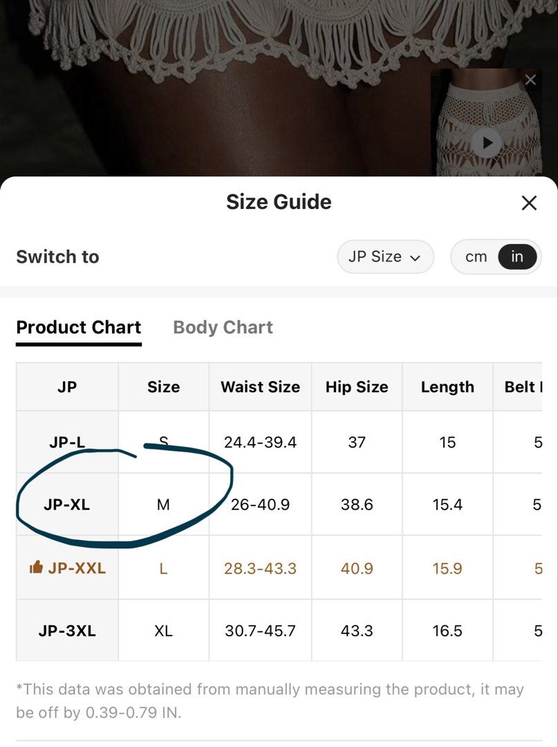 Drawstring crochet cover up skirt (Category: Bikinis & Swimsuits) located in Quezon City. Submitted by ckclothing (Listing ID 1463617888, Image 2). Description: Used once.