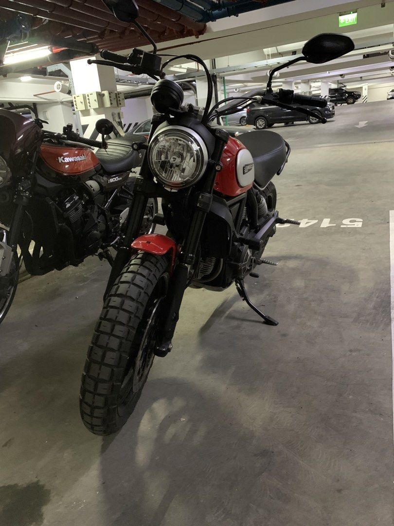 Ducati Scrambler Icon Red Motorcycle (Category: Motorbikes for Sale) located in Mandaluyong City. Submitted by jjdelos.santos (Listing ID 1463609537, Image 2). Description: Ducati Scrambler Icon in red. Classic styling with modern performance. This bike has a comfortable riding position and a distinctive look. Great for city riding and weekend adventures. Ready for its next owner..