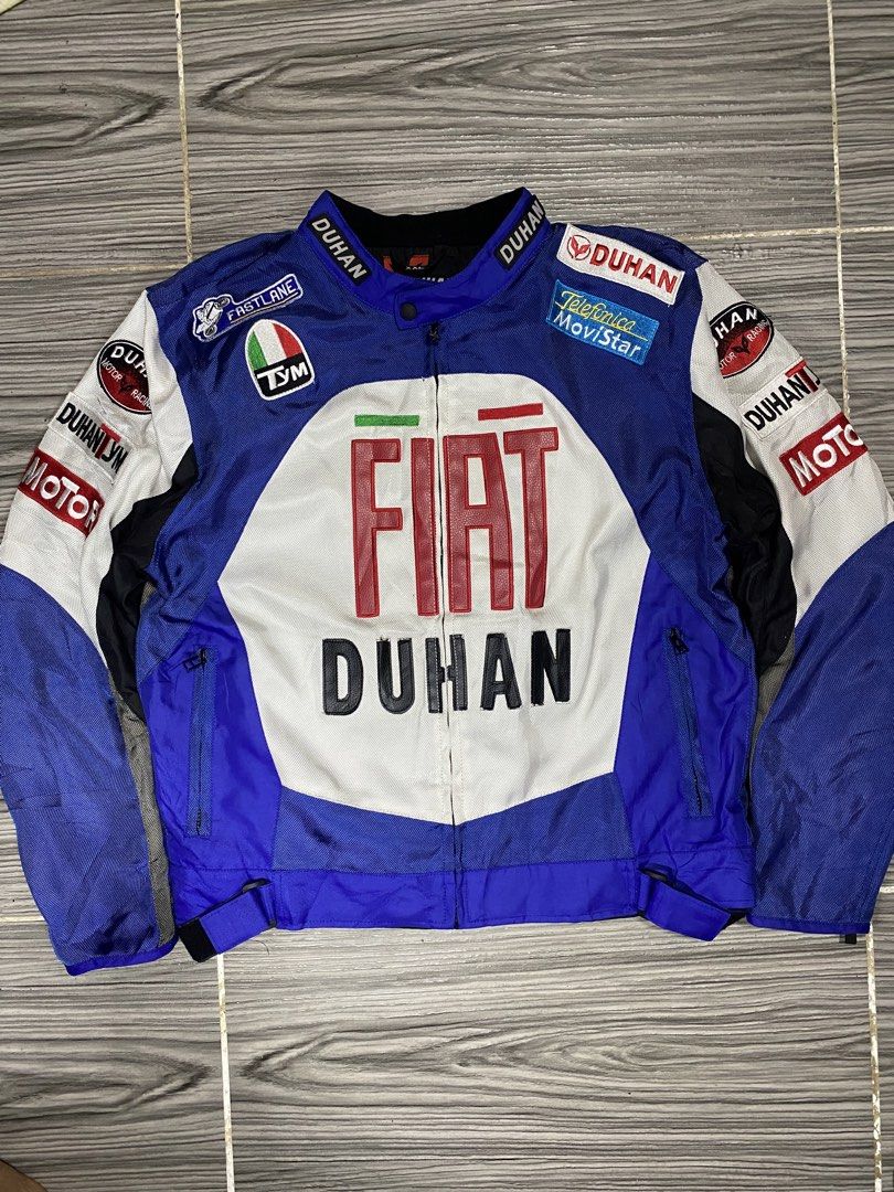 DUHAN FIAT Racing Motorcycle Jacket (Category: Coats, Jackets and Outerwear) located in Quezon City. Submitted by yricbugayo66048 (Listing ID 1463683294, Image 1). Description: W’24 L’26.5.