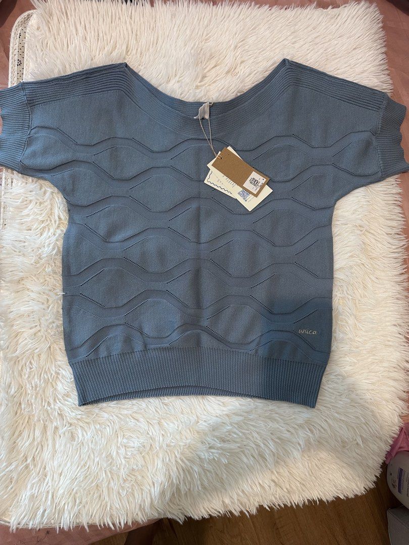 Dusty blue blouse (Category: Blouses) located in Manila. Submitted by irminalope06299 (Listing ID 1463647886, Image 1). Description: Unica Hija Blouse size L.
