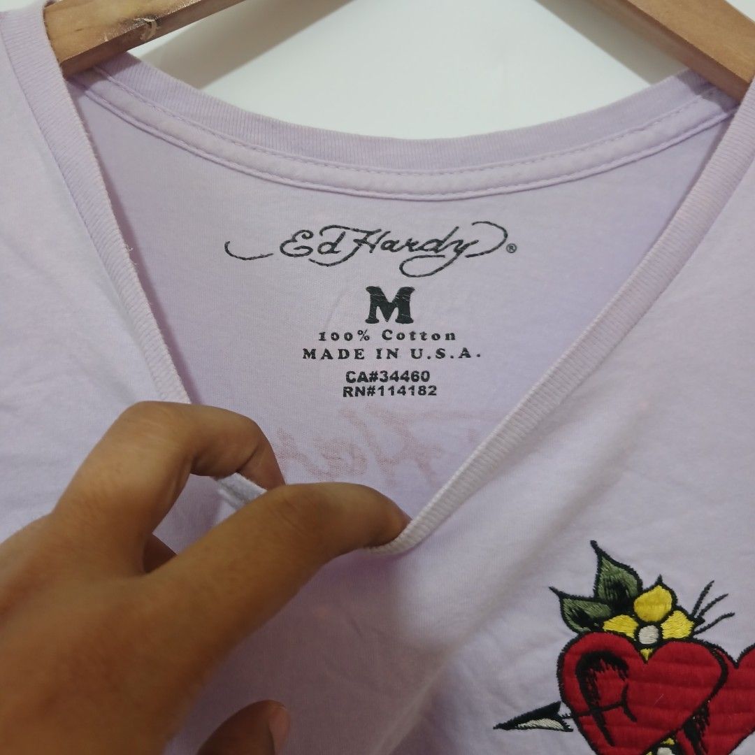ED HARDY (Category: Blouses) located in Ozamiz City. Submitted by 2nd.sight (Listing ID 1463575002, Image 3). Description: size: medium w: 17.5 l: 27 issue: pinhole (see last pic).