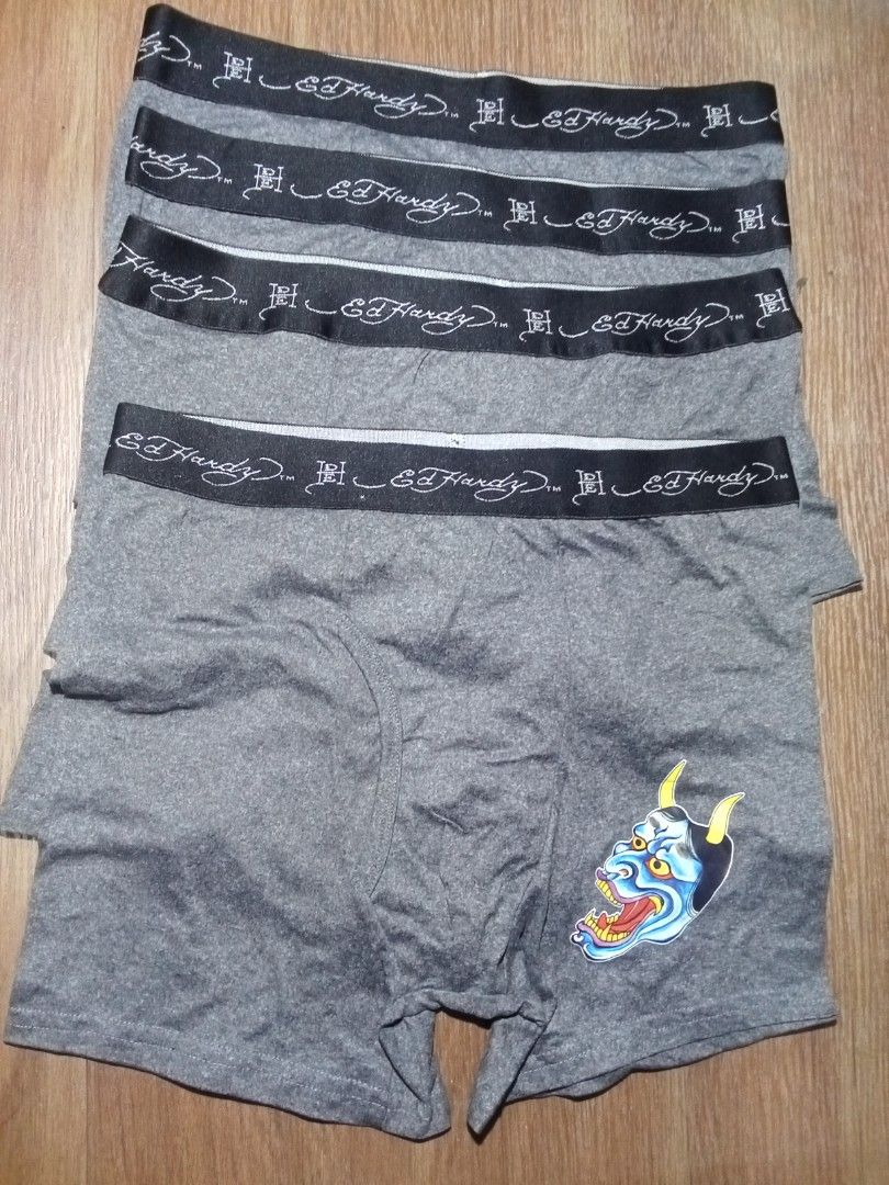 Ed Hardy Boxer Briefs - Multiple Designs Available (Category: Underwear) located in Makati City. Submitted by kuysman (Listing ID 1463639175, Image 2). Description: only sensible questions are y actual measurement 28 x 12" (stretchable) 10 left 300 each.