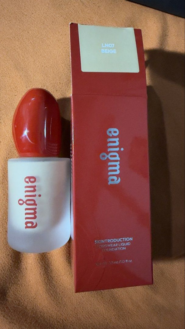 Enigma Skintroduction Foundation Beige (Category: Makeup) located in Quezon City. Submitted by michelleiero (Listing ID 1463559349, Image 1). Description: Only used twice. Shade: BEIGE. Reason for selling: hindi ko talaga shade even though I absolutely love the performance of this product. Bought: September 2026, from official Tiktok shop of Enigma Meetups: Around Araneta CUBAO, Eton Centris, or any MRT Stations.