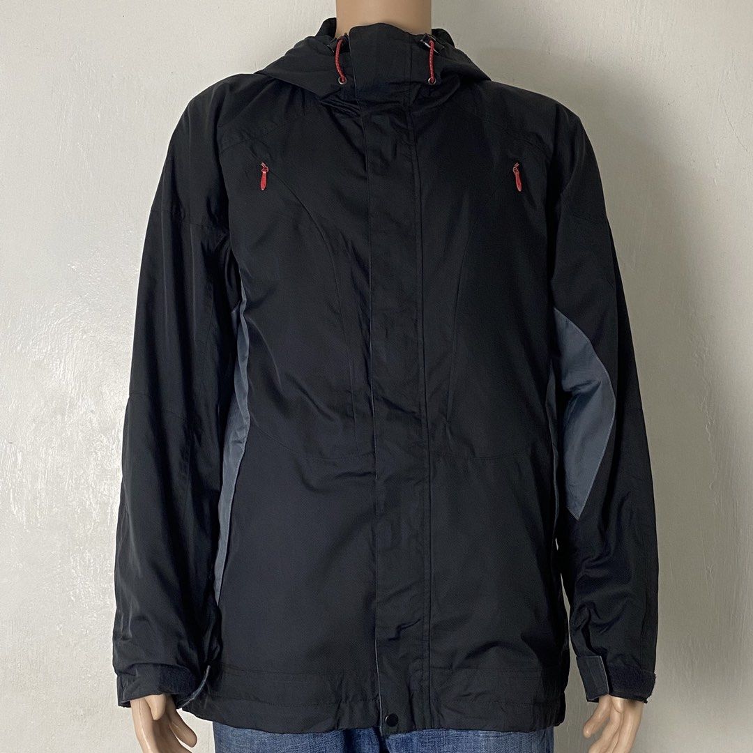 ESTIVO 🌧️ | Black Weather-Resistant Full-Zip Jacket (Category: Coats, Jackets and Outerwear) located in Bulacan. Submitted by orc.ph (Listing ID 1463665042, Image 3). Description: ESTIVO 🌧️ | Black Weather-Resistant Full-Zip Jacket Material Used: 100% Polyester - Black -Heavyweight -Loose/Baggy Fit -Velcro And Full-Zip Enclosure -Outdoor -Weather-Resistant -Multi Pockets -Parachute Hood Drawchord -Parachord Waistband Drawchord ‎-Size: XL -Width