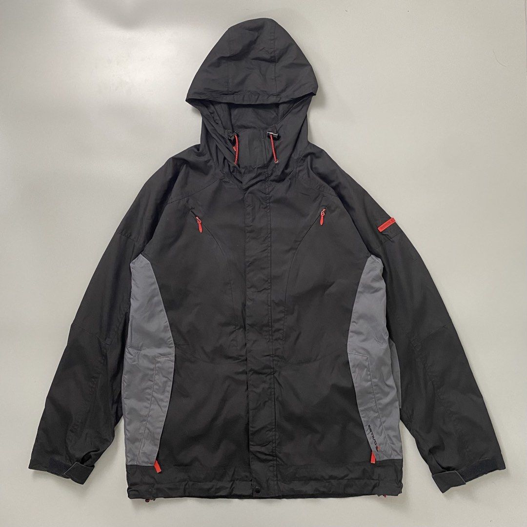 ESTIVO 🌧️ | Black Weather-Resistant Full-Zip Jacket (Category: Coats, Jackets and Outerwear) located in Bulacan. Submitted by orc.ph (Listing ID 1463665042, Image 1). Description: ESTIVO 🌧️ | Black Weather-Resistant Full-Zip Jacket Material Used: 100% Polyester - Black -Heavyweight -Loose/Baggy Fit -Velcro And Full-Zip Enclosure -Outdoor -Weather-Resistant -Multi Pockets -Parachute Hood Drawchord -Parachord Waistband Drawchord ‎-Size: XL -Width