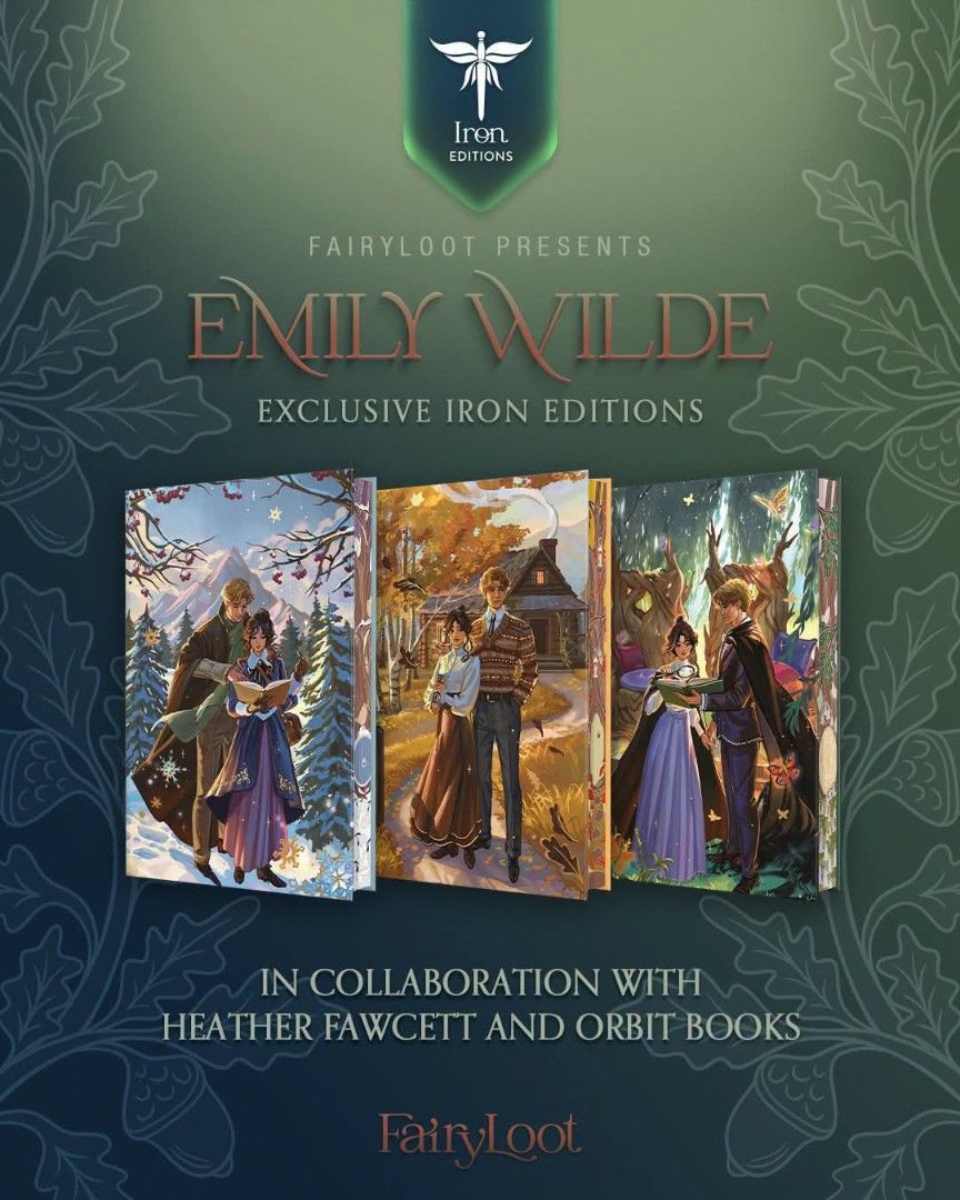 ** PRE-ORDER ** FairyLoot Emily Wilde Iron Editions (Category: Storybooks) located in Imus. Submitted by immersedinpages (Listing ID 1463683890, Image 2). Description: !! SEA CARGO FEES NOT INCLUDED !! DP: 8200 (can do installment until Oct 26), balance upon arrival ETA: 3-4 months after FL shipping around Jan-Mar 2027 Presale: Oct 26, 2026, WILL NOT SECURE EXTRAS **Discounted if paid in full by November What makes these Iron Editions special? 🌿