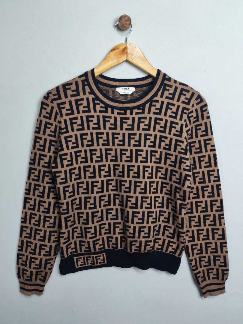 Fendi Monogran Zucca Knitwear Jacket (Category: Coats, Jackets and Outerwear) located in Baguio. Submitted by luxuryph2600_eric (Listing ID 1463688637, Image 2). Description: Fendi Zucca Monogran Knitwear Jacket 📌 Details⬇️⬇️⬇️ 📍Excellent Condition 📍Dimes 20*22 📍Color Rate 10/10 📍Size Medium 💰 PRICE 2500 FREE SHIPING 📌Loc. Baguio City Shipping Via J&T Reminder : Items are Thrifted and carefully Selected from Thrift Stores/Box/Bales Photos 