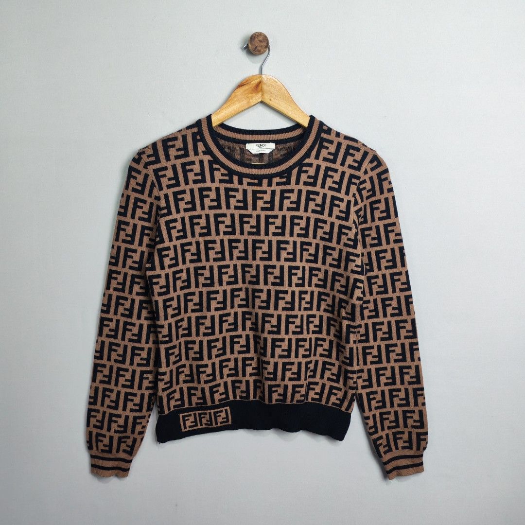 Fendi Monogran Zucca Knitwear Jacket (Category: Coats, Jackets and Outerwear) located in Baguio. Submitted by luxuryph2600_eric (Listing ID 1463688637, Image 1). Description: Fendi Zucca Monogran Knitwear Jacket 📌 Details⬇️⬇️⬇️ 📍Excellent Condition 📍Dimes 20*22 📍Color Rate 10/10 📍Size Medium 💰 PRICE 2500 FREE SHIPING 📌Loc. Baguio City Shipping Via J&T Reminder : Items are Thrifted and carefully Selected from Thrift Stores/Box/Bales Photos 