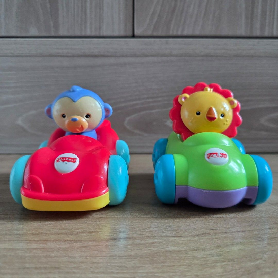 Fisher-Price Friendly Racers Monkey & Lion (Category: Infant Playtime) located in Taguig. Submitted by badetteg. (Listing ID 1463620967, Image 1). Description: FISHER-PRICE FRIENDLY RACERS – MONKEY & LION 🐒🦁🚗 Price: P300 Condition: 9/10 RFS: Decluttering MoP: Online bank transfer, GCash or cash upon pick-up Delivery: Third-party courier or personal pick-up Location: BGC, Taguig Cute and fun set of 2 Fisher-Price pull-along toys! Perfect for li